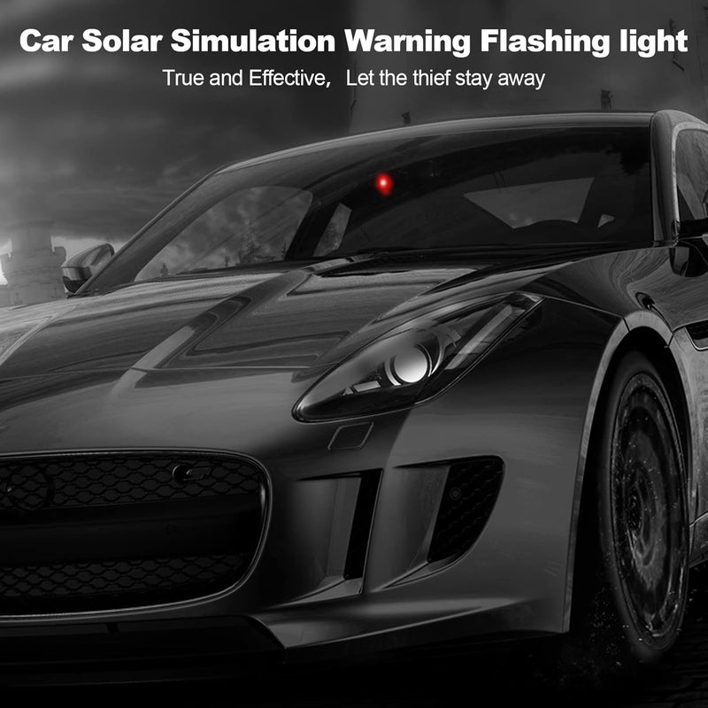 Shudyear Car Solar Power Simulated Dummy Alarm，Anti-Theft LED Flashing Security Light Fake lamp，with USB Charger Port，car security Accessories Universal for Most Cars(2pcs Red) - Image 5